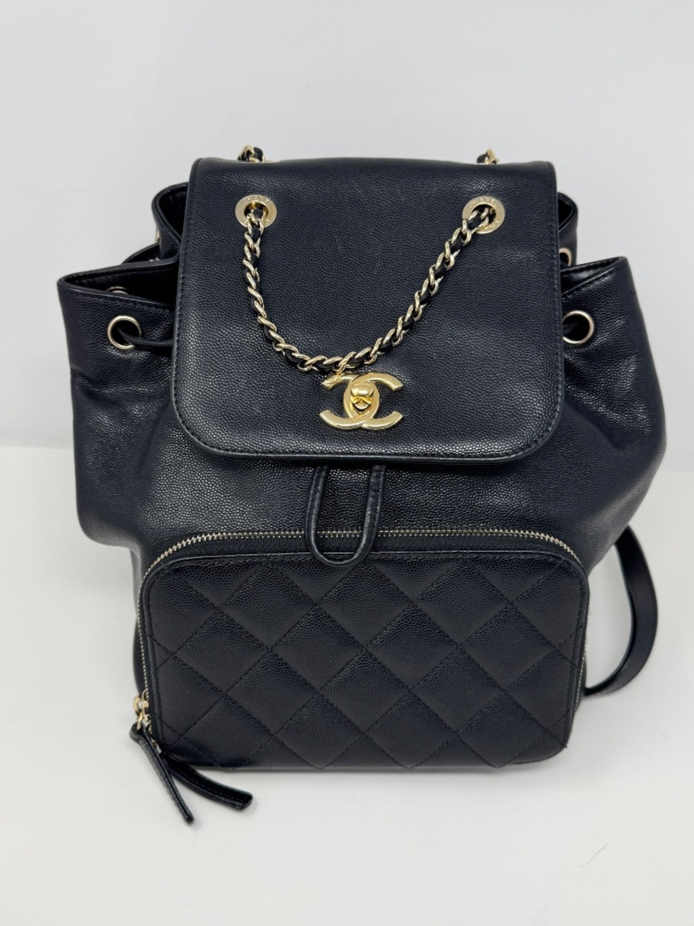 Chanel Black Caviar Business Affinity Backpack